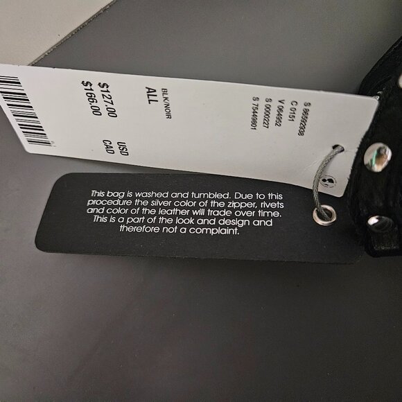 Nunoo | Helena Black Washed Leather Crossbody Mini Bag - Picture 4 of 16